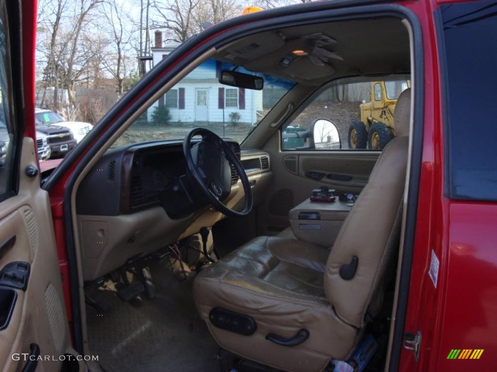 1997 Ram 3500 Laramie Extended Cab 4x4 Chassis - Flame Red / Beige photo #9