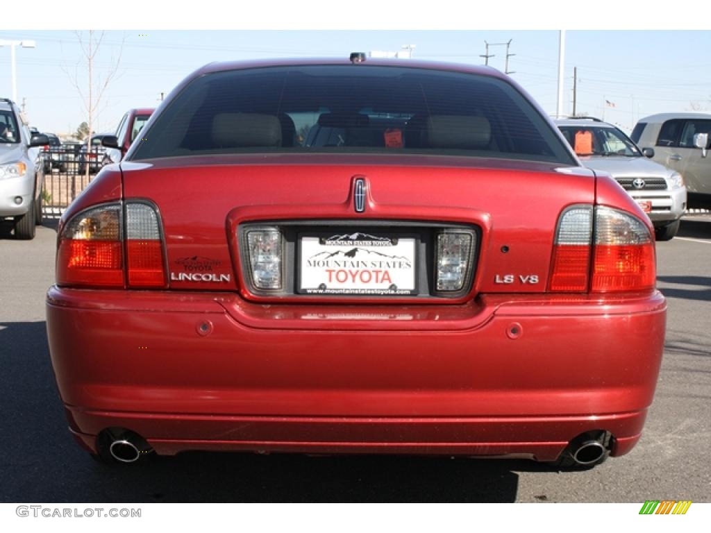 2006 LS V8 - Vivid Red Metallic / Beige photo #3
