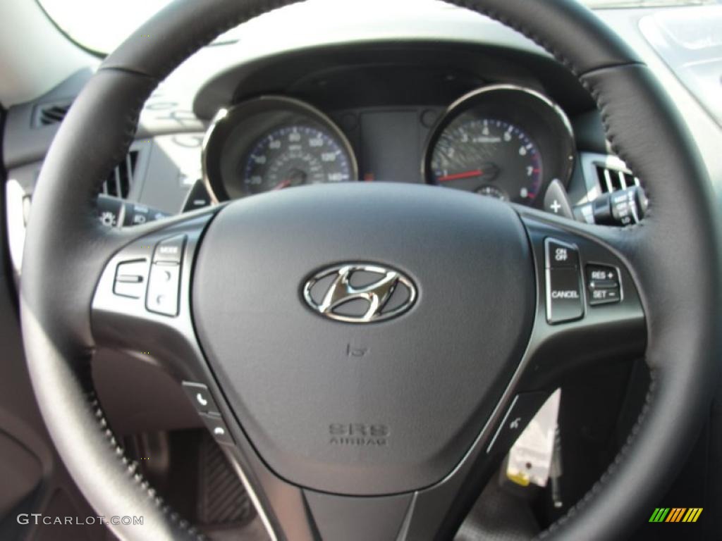 2011 Hyundai Genesis Coupe 2.0T Black Cloth Steering Wheel Photo #47130693