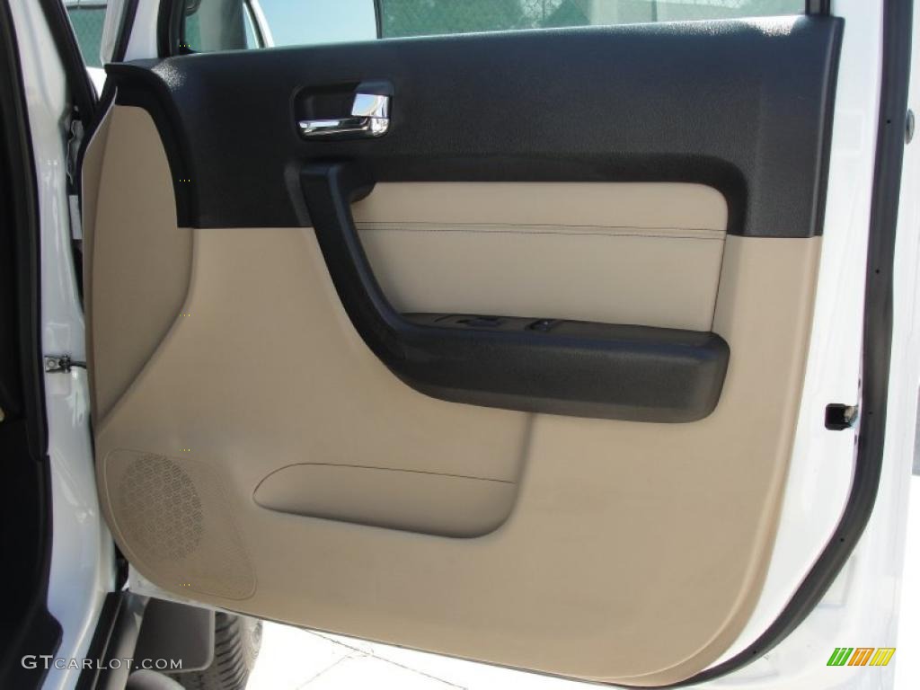 2006 Hummer H3 Standard H3 Model Ebony Black/Light Cashmere Beige Door Panel Photo #47132280