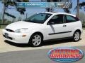 2001 Cloud 9 White Ford Focus ZX3 Coupe  photo #1