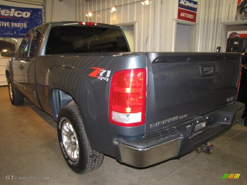 2008 Sierra 1500 SLE Extended Cab 4x4 - Stealth Gray Metallic / Ebony photo #4