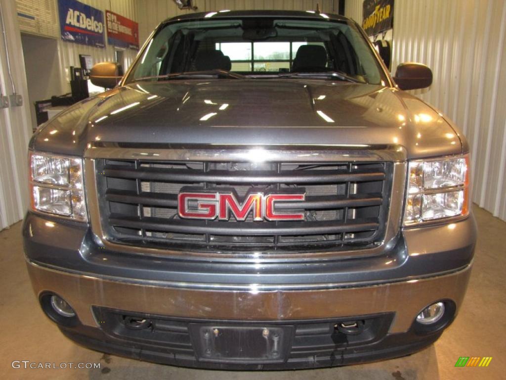 2008 Sierra 1500 SLE Extended Cab 4x4 - Stealth Gray Metallic / Ebony photo #5