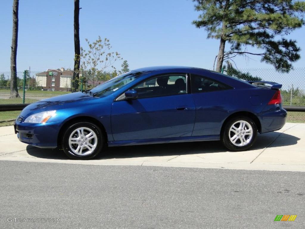 2007 Accord LX Coupe - Sapphire Blue Pearl / Gray photo #8
