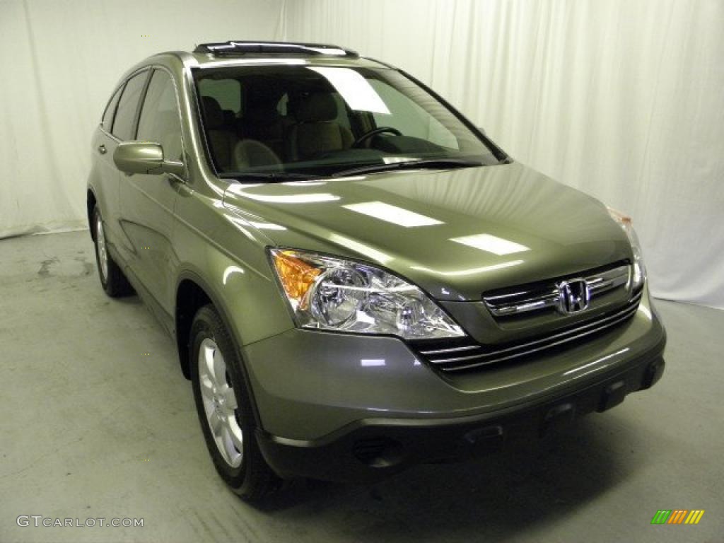 2009 CR-V EX-L - Green Tea Metallic / Ivory photo #1