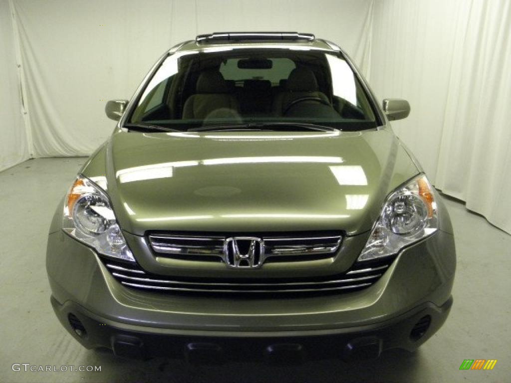 2009 CR-V EX-L - Green Tea Metallic / Ivory photo #2