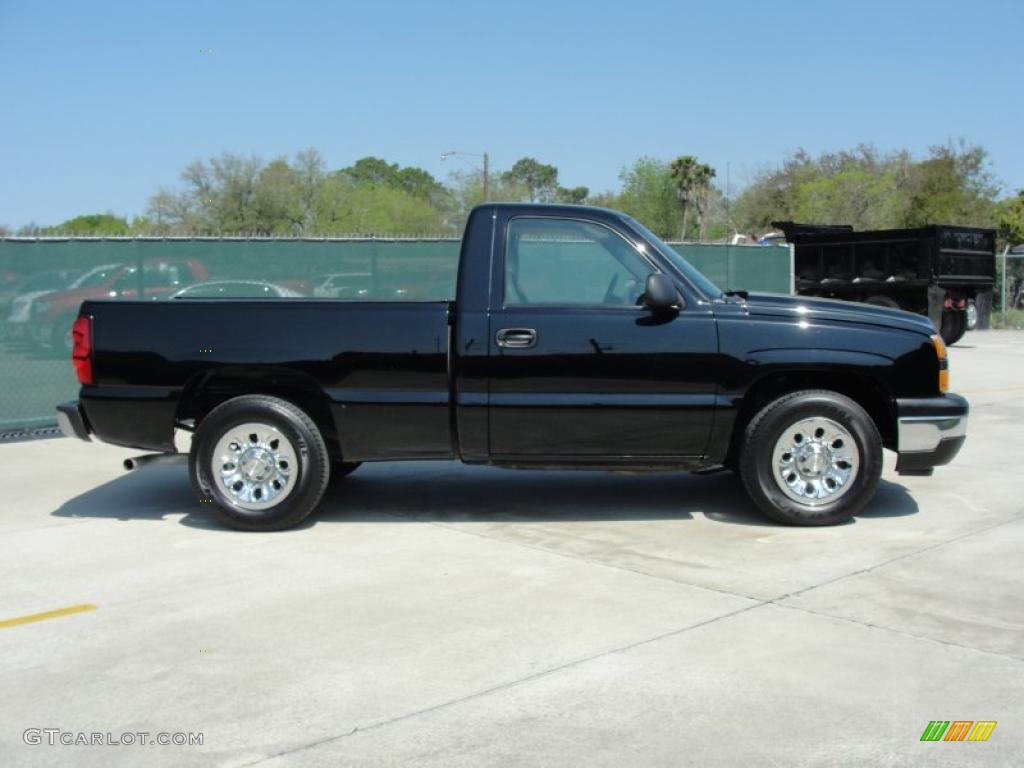 Black 2007 Chevrolet Silverado 1500 Classic Work Truck Regular Cab Exterior Photo #47135877