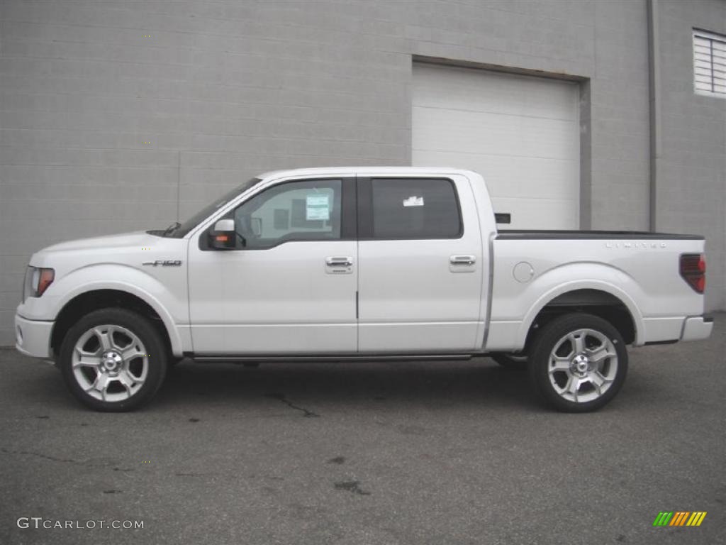 2011 F150 Limited SuperCrew 4x4 - White Platinum Metallic Tri-Coat / Steel Gray/Black photo #3