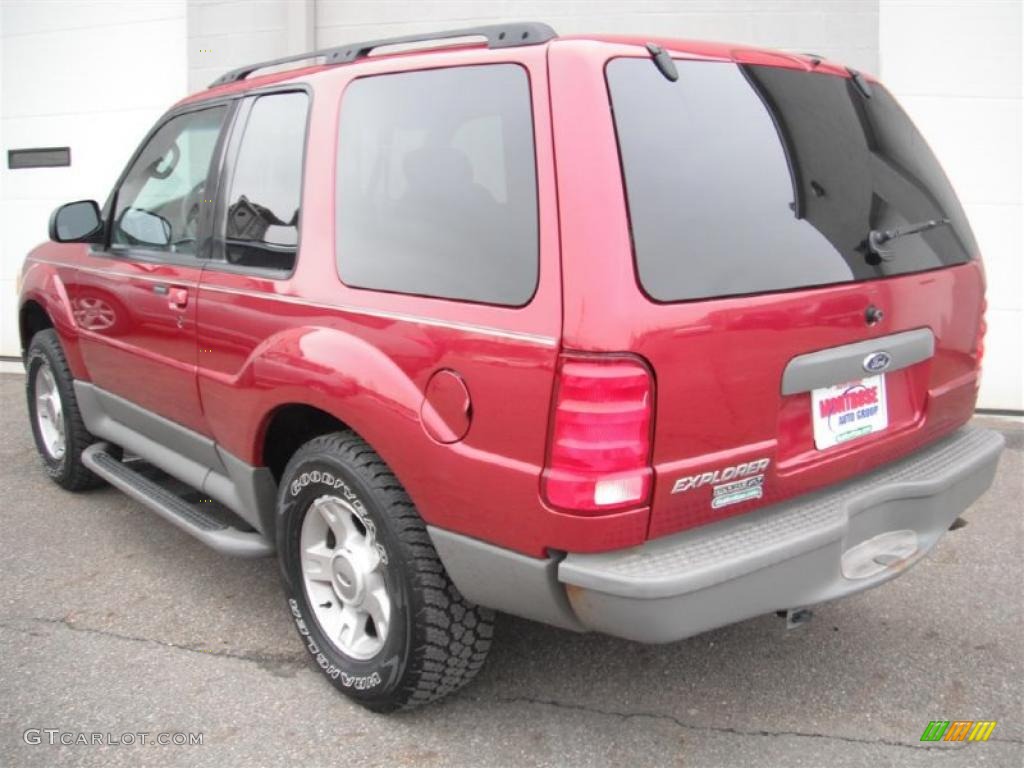 2003 Explorer Sport XLT 4x4 - Redfire Metallic / Graphite Grey photo #5