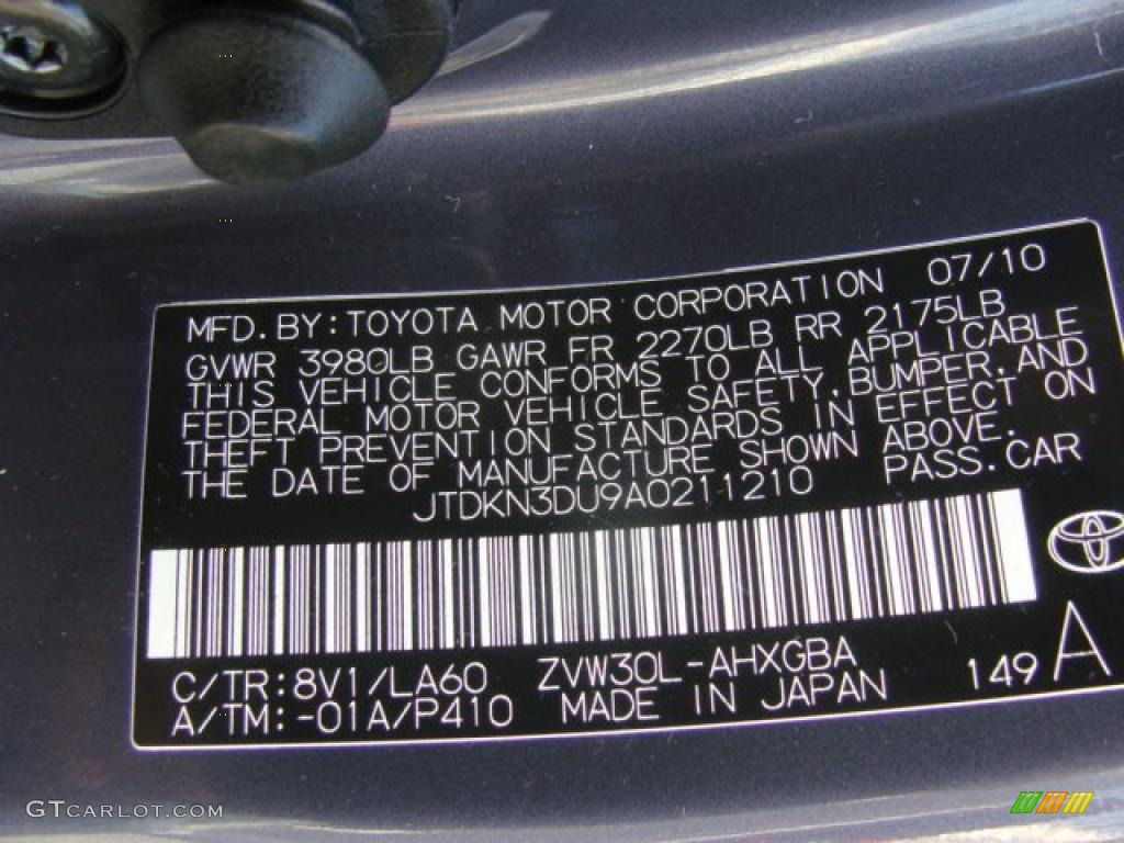 2010 Prius Hybrid IV - Winter Gray Metallic / Misty Gray photo #15