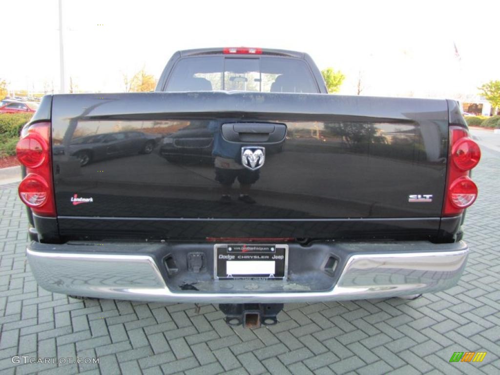 2007 Ram 3500 SLT Quad Cab Dually - Brilliant Black Crystal Pearl / Medium Slate Gray photo #4