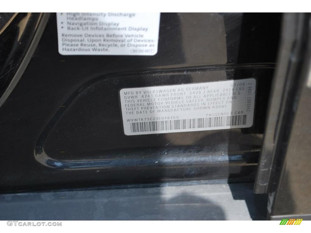 2007 Passat 2.0T Wagon - Deep Black / Pure Beige photo #14