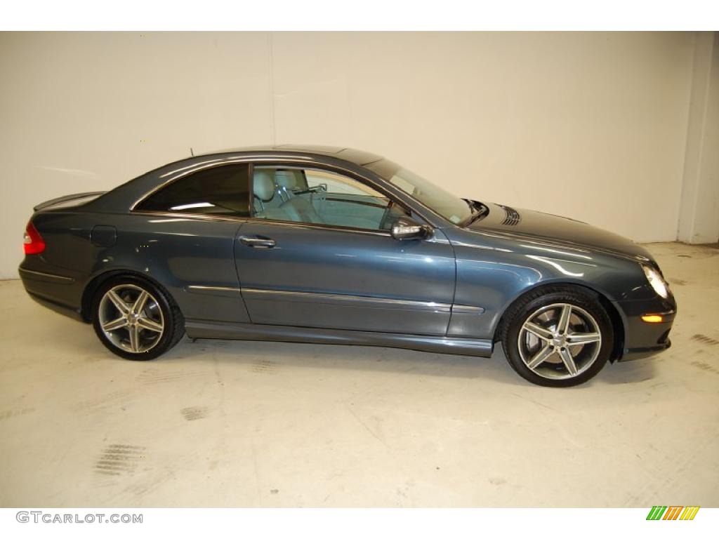 Cadet Blue Metallic 2005 Mercedes-Benz CLK 500 Coupe Exterior Photo #47143890