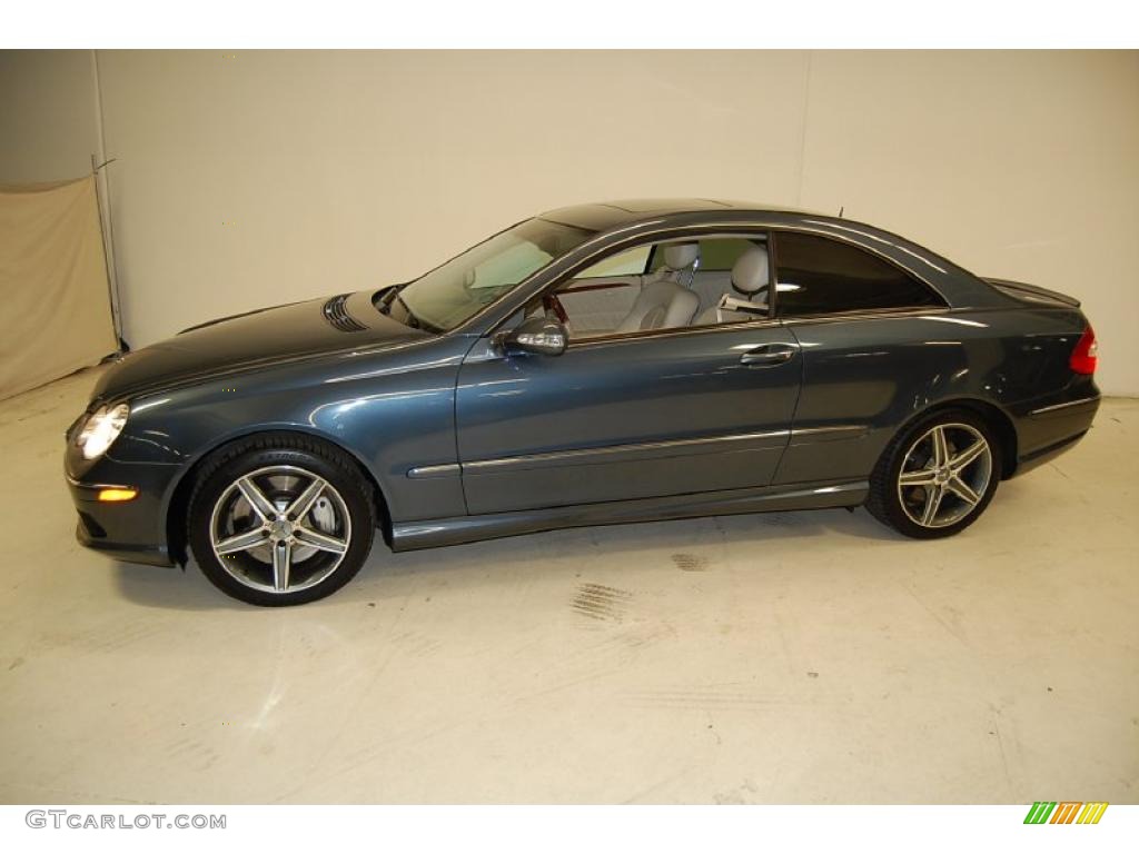 Cadet Blue Metallic 2005 Mercedes-Benz CLK 500 Coupe Exterior Photo #47143968