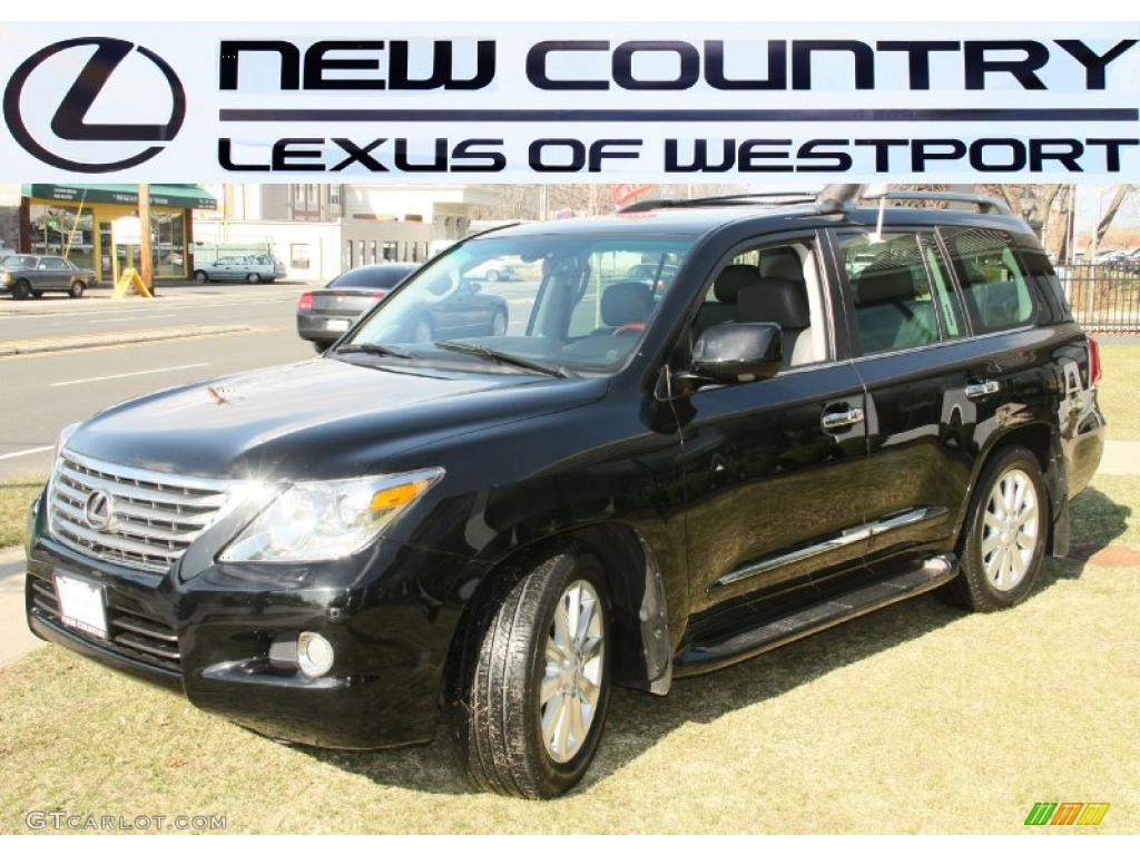 2008 LX 570 - Onyx Black / Dark Gray photo #1