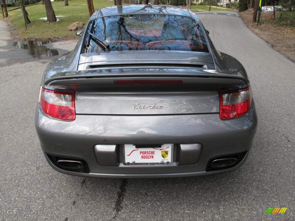 2007 911 Turbo Coupe - Meteor Grey Metallic / Terracotta photo #5
