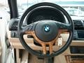 2002 BMW X5 Beige Interior Steering Wheel Photo