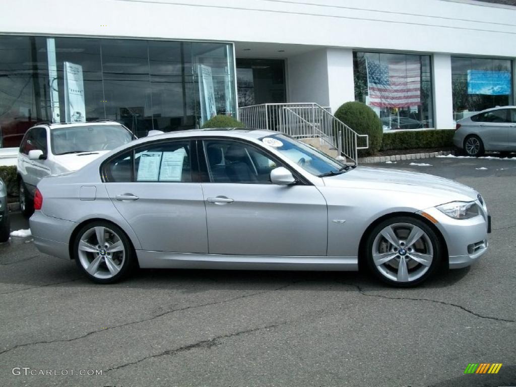 2009 3 Series 335i Sedan - Titanium Silver Metallic / Black photo #4