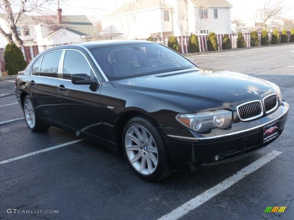 2003 7 Series 745Li Sedan - Jet Black / Basalt Grey/Flannel Grey photo #2