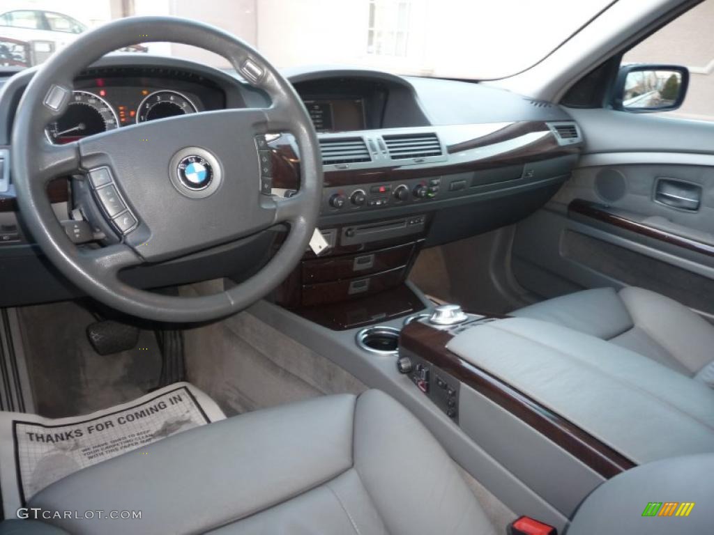 2003 7 Series 745Li Sedan - Jet Black / Basalt Grey/Flannel Grey photo #5