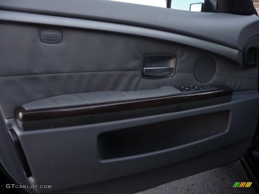 2003 7 Series 745Li Sedan - Jet Black / Basalt Grey/Flannel Grey photo #15