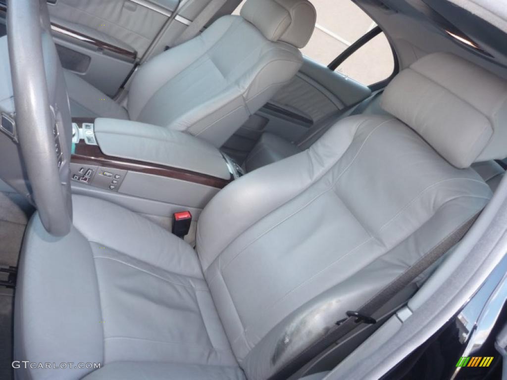 2003 7 Series 745Li Sedan - Jet Black / Basalt Grey/Flannel Grey photo #17