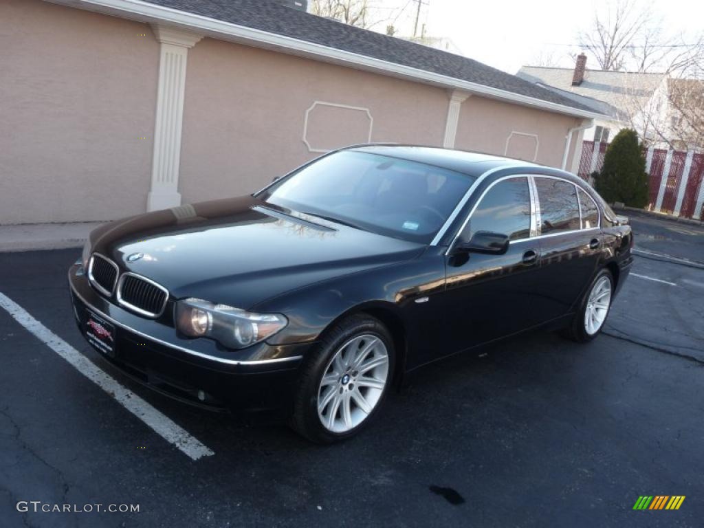 2003 7 Series 745Li Sedan - Jet Black / Basalt Grey/Flannel Grey photo #18