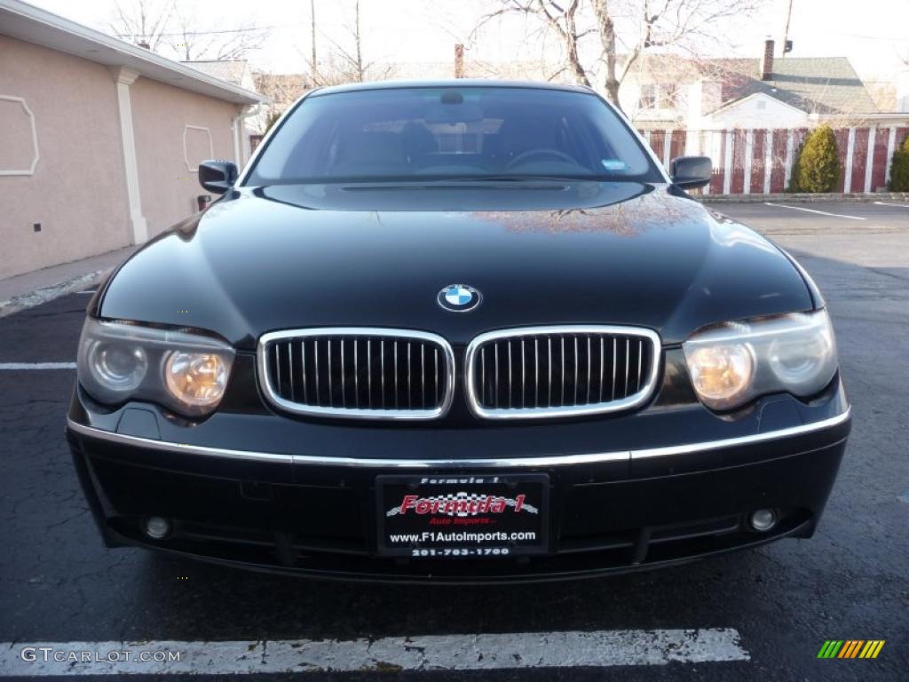 2003 7 Series 745Li Sedan - Jet Black / Basalt Grey/Flannel Grey photo #19