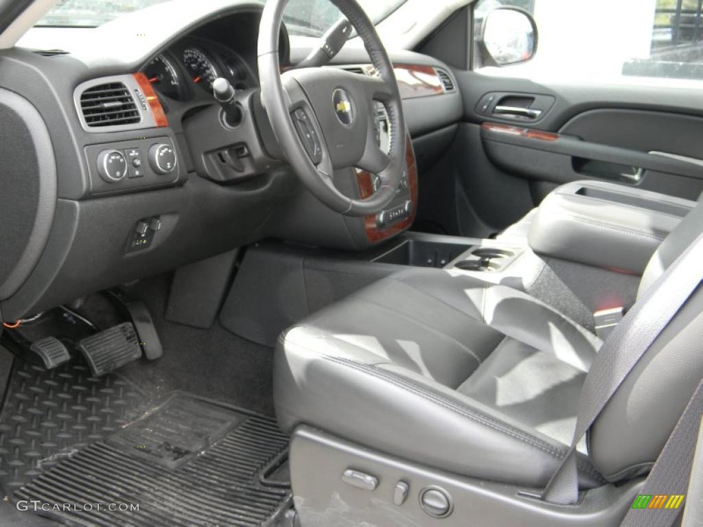 Ebony Interior 2010 Chevrolet Silverado 1500 LTZ Extended Cab 4x4 Photo #47148507