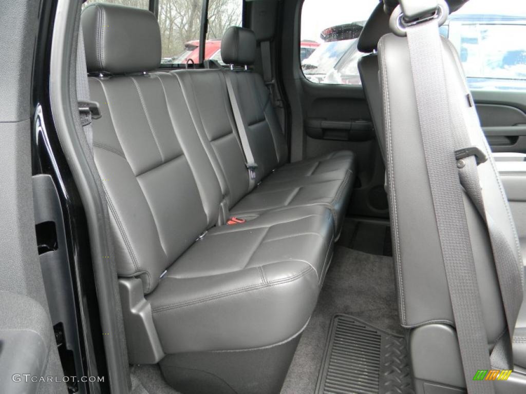 Ebony Interior 2010 Chevrolet Silverado 1500 LTZ Extended Cab 4x4 Photo #47148522