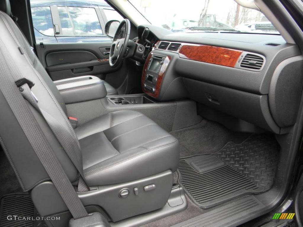 Ebony Interior 2010 Chevrolet Silverado 1500 LTZ Extended Cab 4x4 Photo #47148537