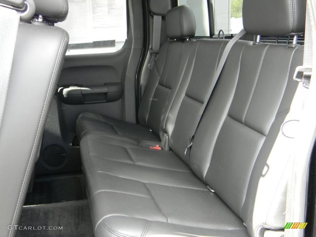 Ebony Interior 2010 Chevrolet Silverado 1500 LTZ Extended Cab 4x4 Photo #47148567
