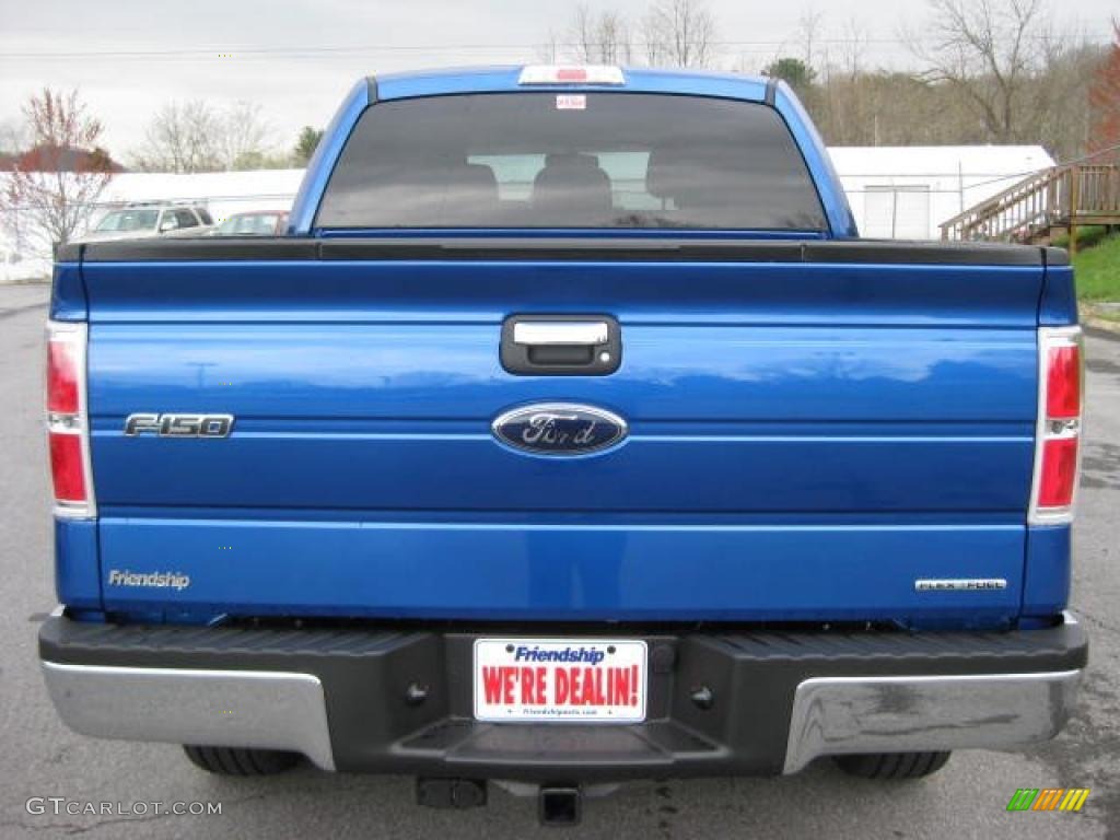 2011 F150 XLT SuperCrew 4x4 - Blue Flame Metallic / Steel Gray photo #7