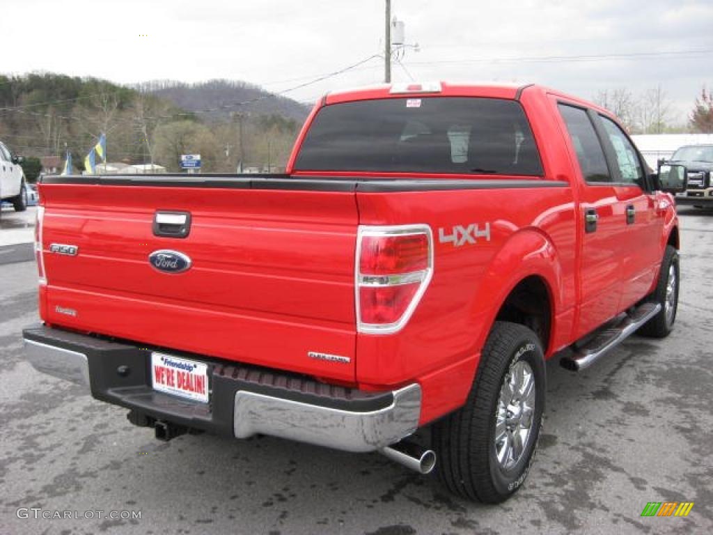 2011 F150 XLT SuperCrew 4x4 - Race Red / Steel Gray photo #6