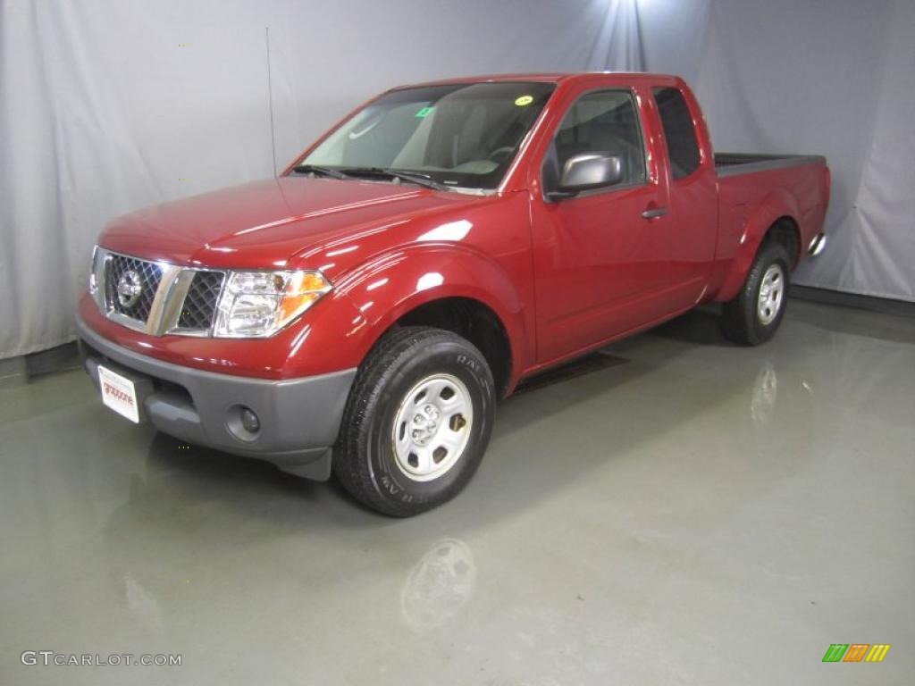 2006 Frontier XE King Cab - Red Brawn / Graphite photo #1
