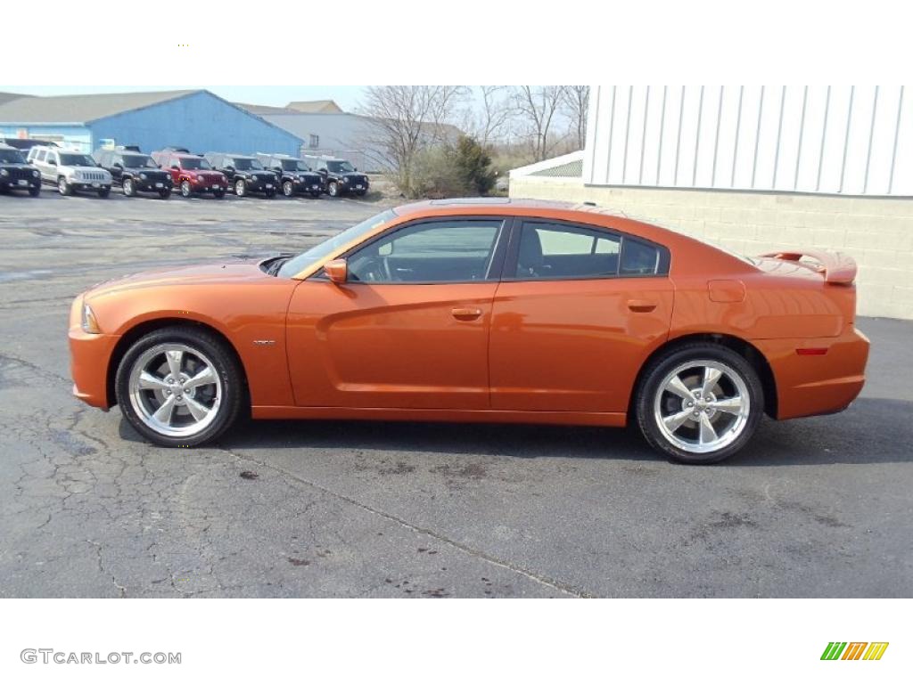 Toxic Orange Pearl 2011 Dodge Charger R/T Road & Track Exterior Photo #47153415
