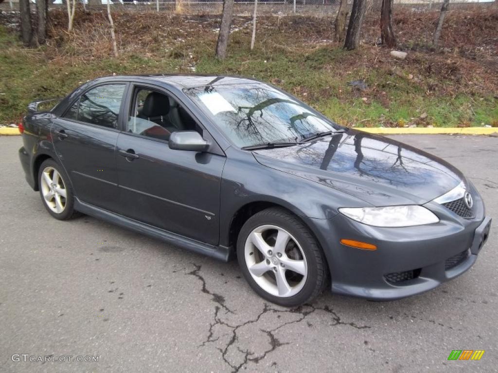 Dark Steel Metallic 2003 Mazda MAZDA6 s Sedan Exterior Photo #47153499