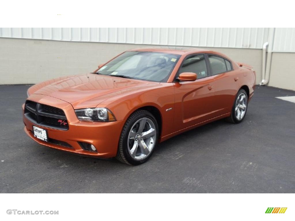 2011 Charger R/T Road & Track - Toxic Orange Pearl / Black photo #1