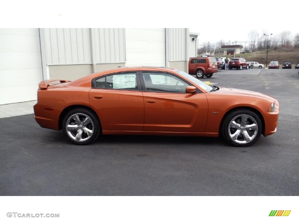 Toxic Orange Pearl 2011 Dodge Charger R/T Road & Track Exterior Photo #47153619