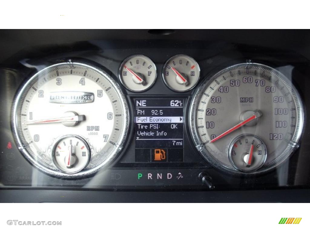 2011 Ram 1500 Laramie Longhorn Crew Cab 4x4 - Brilliant Black Crystal Pearl / Dark Slate Gray/Russet Brown photo #11