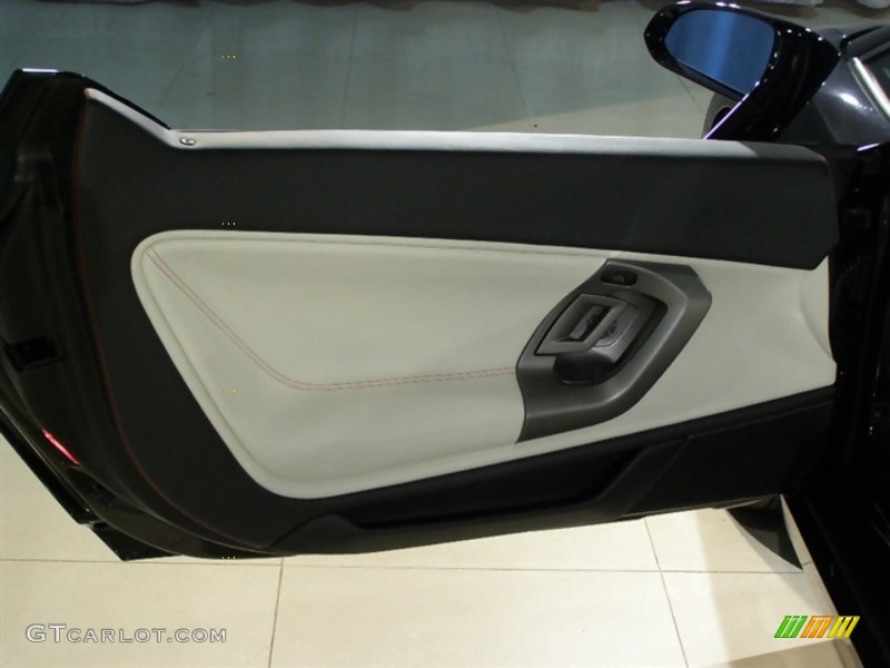 2007 Lamborghini Gallardo Spyder White/Red Door Panel Photo #47159
