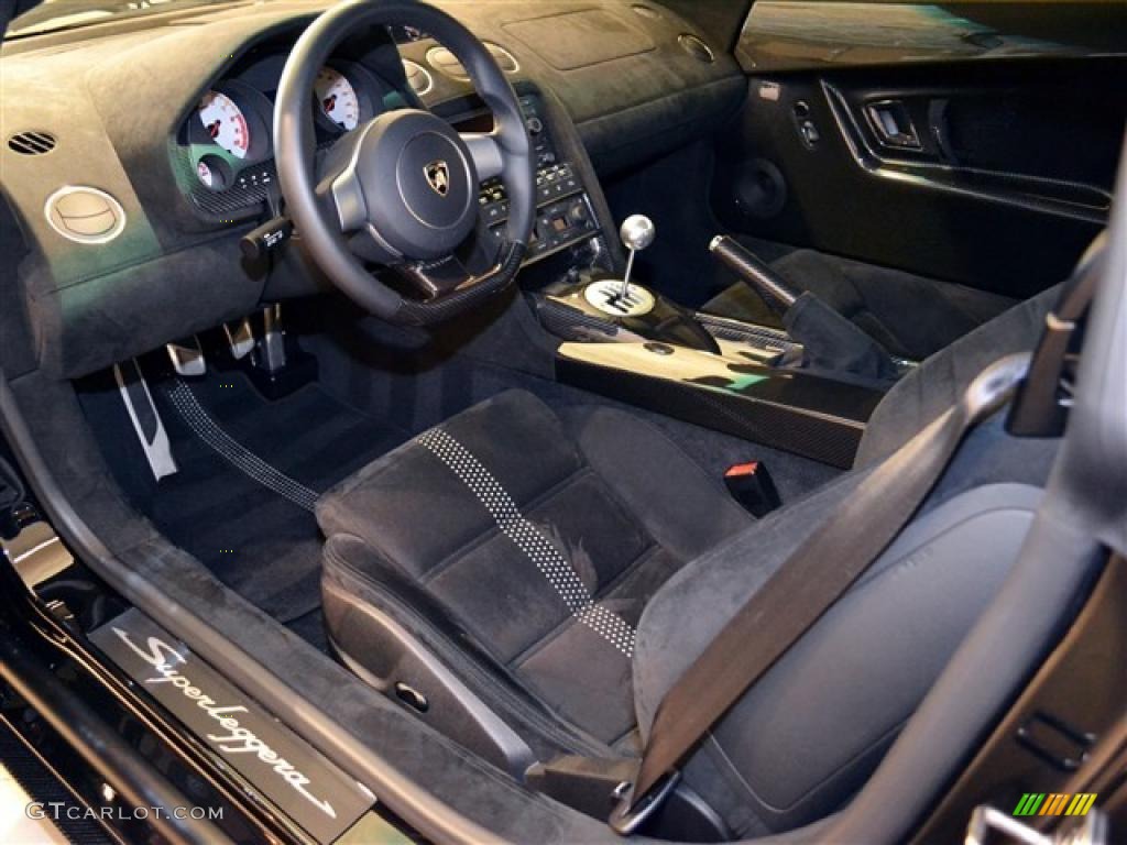 Nero Perseus Interior 2008 Lamborghini Gallardo Superleggera Photo #47158227