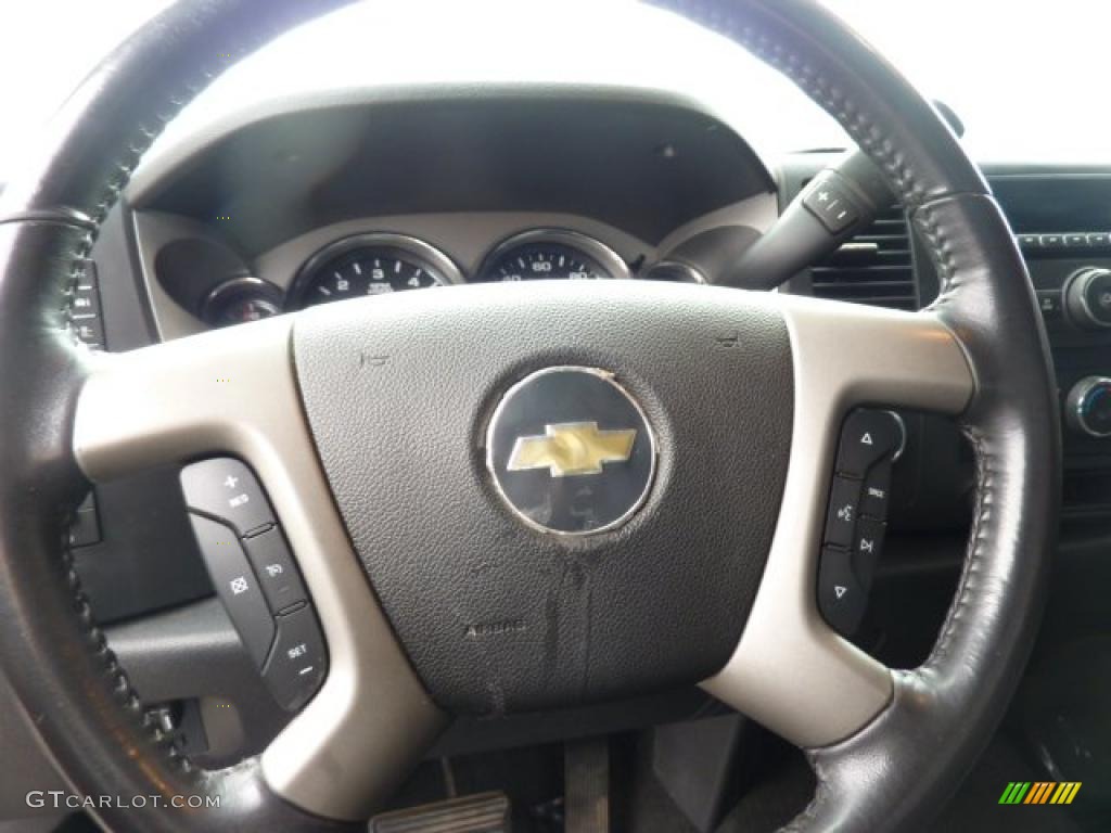 2007 Chevrolet Silverado 2500HD LT Regular Cab 4x4 Dark Titanium Steering Wheel Photo #47158797