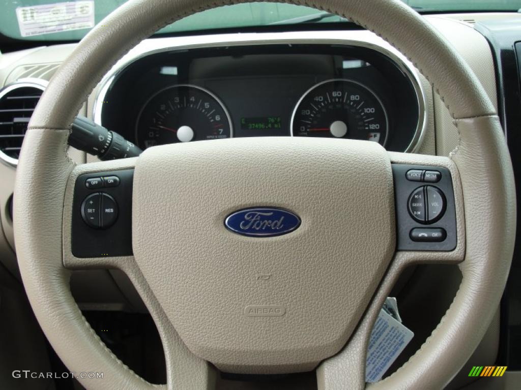 2009 Ford Explorer XLT Camel Steering Wheel Photo #47158842