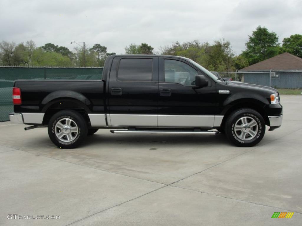 2005 F150 XLT SuperCrew - Black / Medium Flint Grey photo #2