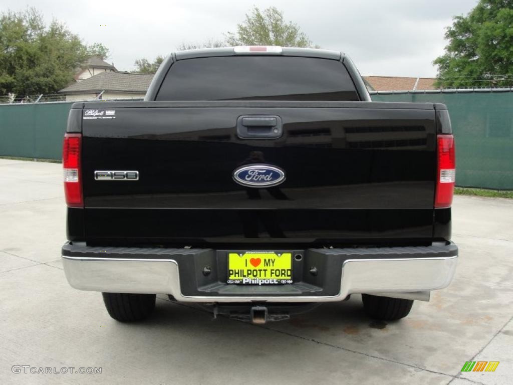 2005 F150 XLT SuperCrew - Black / Medium Flint Grey photo #4