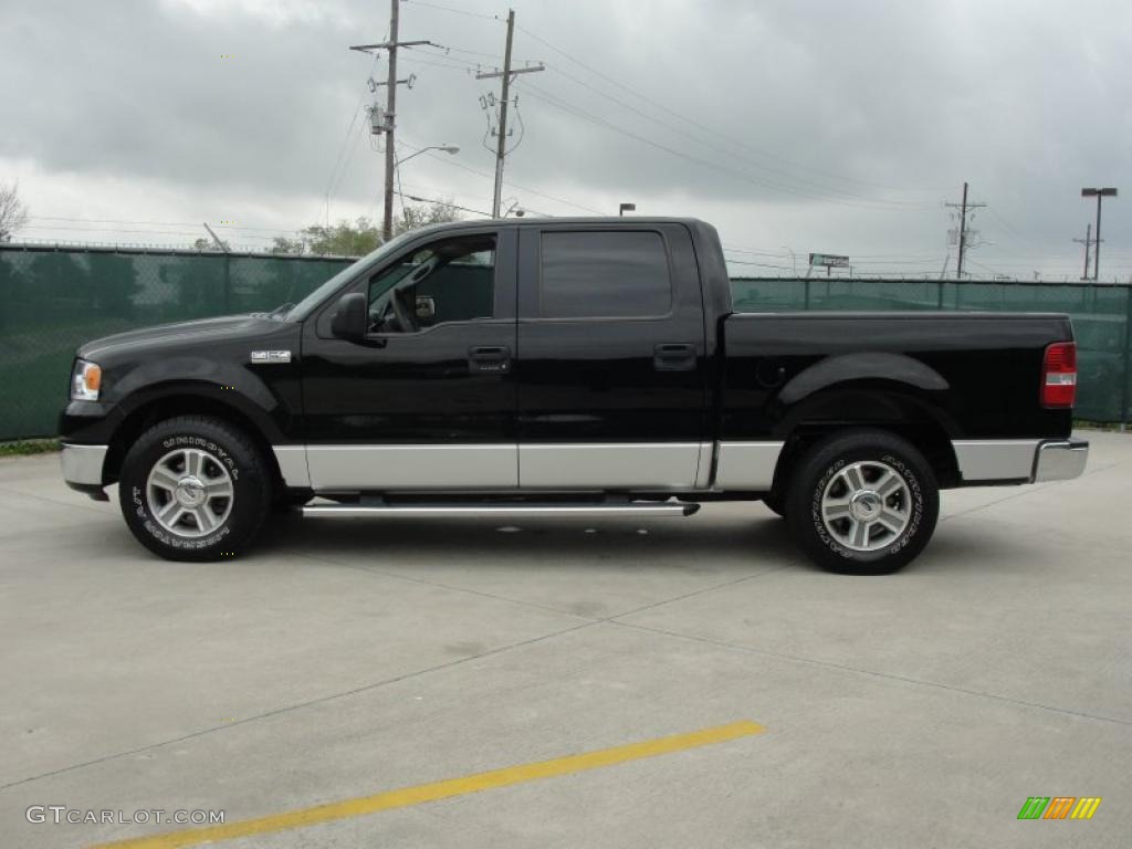 2005 F150 XLT SuperCrew - Black / Medium Flint Grey photo #6