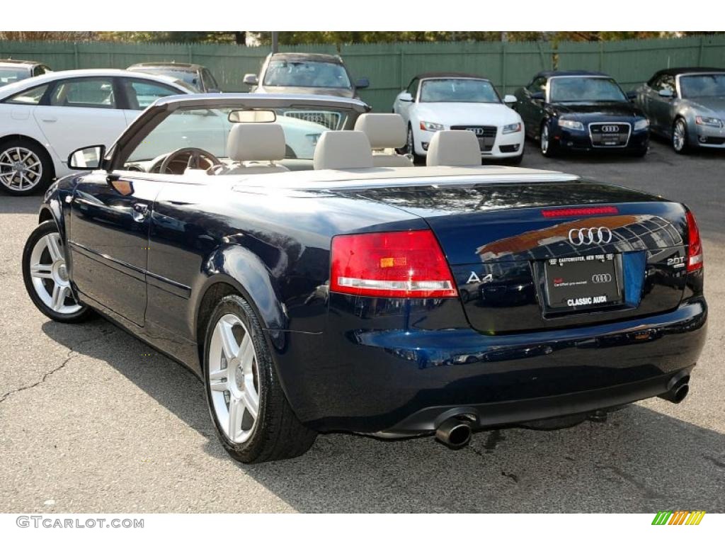 2008 A4 2.0T quattro Cabriolet - Deep Sea Blue Pearl Effect / Light Gray photo #6