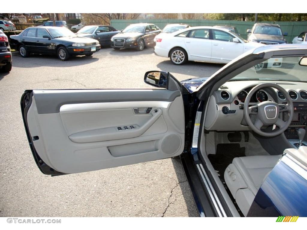 2008 A4 2.0T quattro Cabriolet - Deep Sea Blue Pearl Effect / Light Gray photo #12