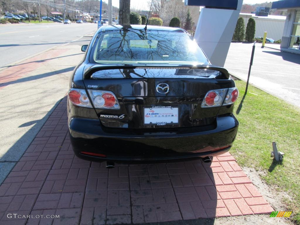 2006 MAZDA6 i Sedan - Onyx Black / Beige photo #6